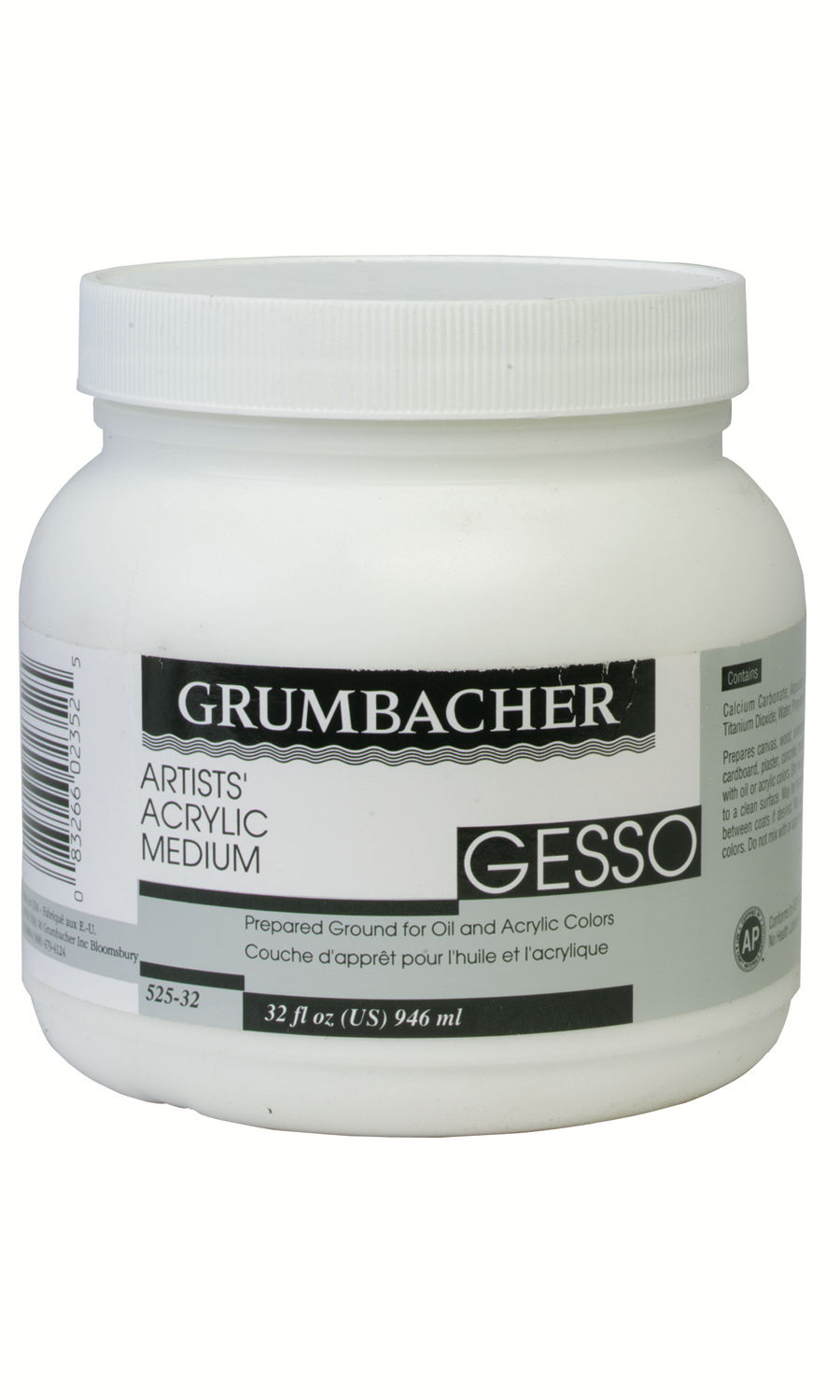GRUMBACHER ARTISTS ACRYLIC MEDIUM GESSO 32OZ