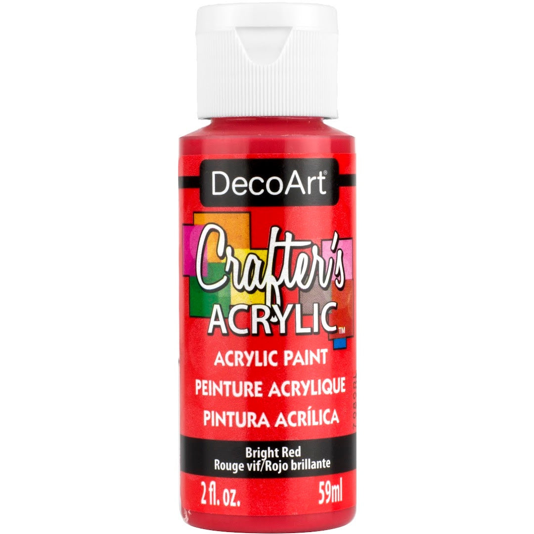 DECO ART CRAFTERS ACRYLIC BRIGHT RED 2OZ