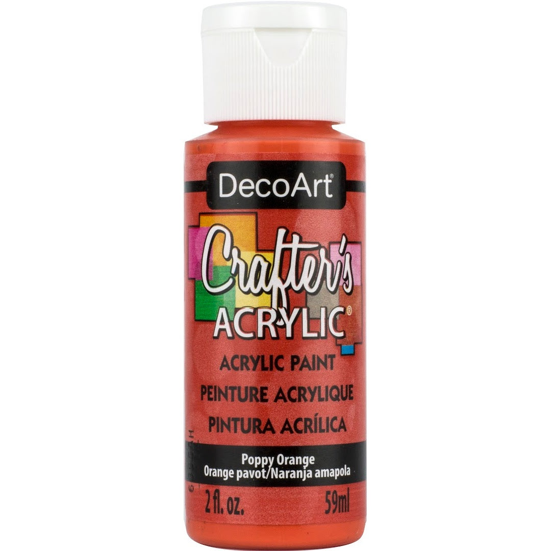 DECO ART CRAFTERS ACRYLIC POPPY ORANGE 2OZ