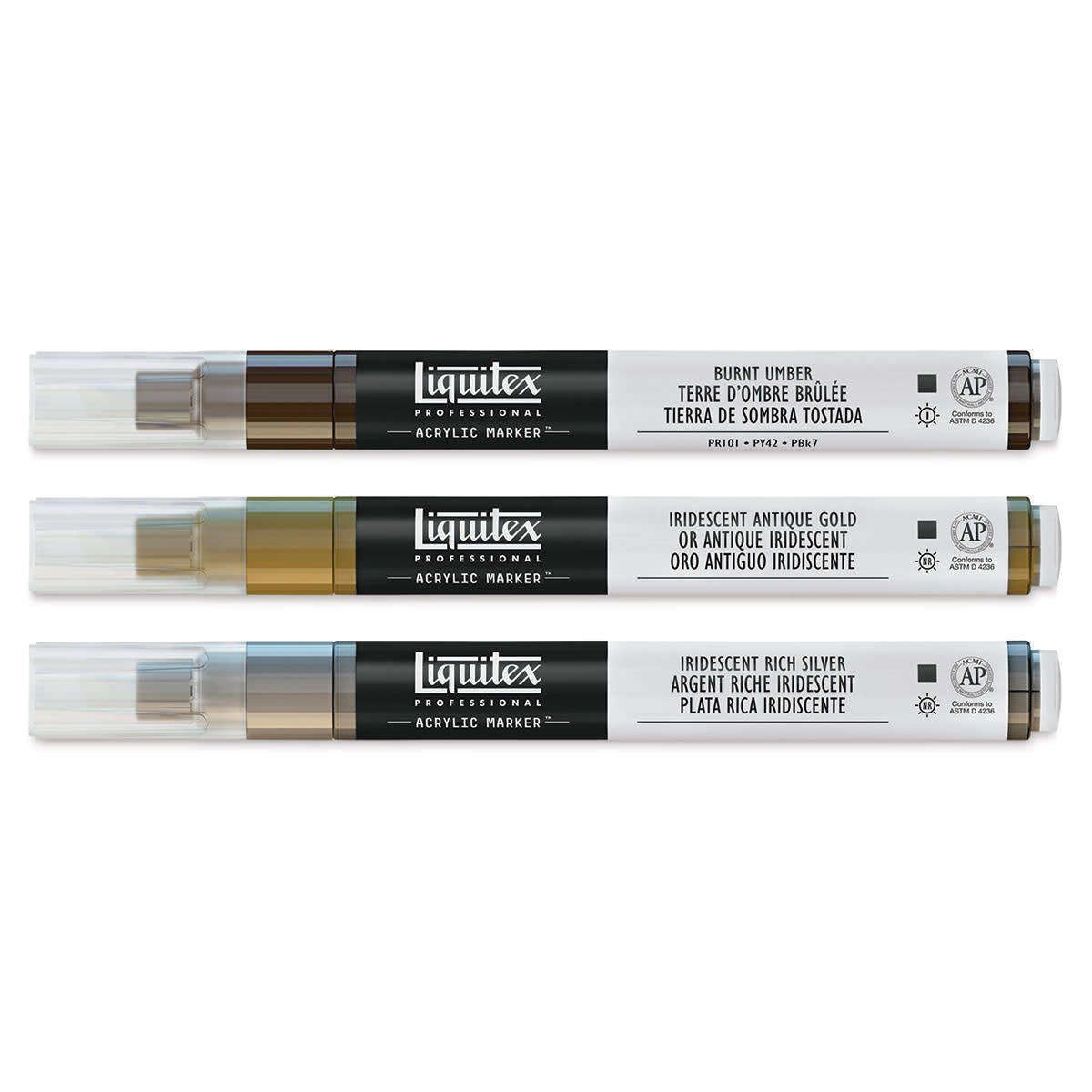 LIQUITEX PAINT MARKR IRIDES 3 ST