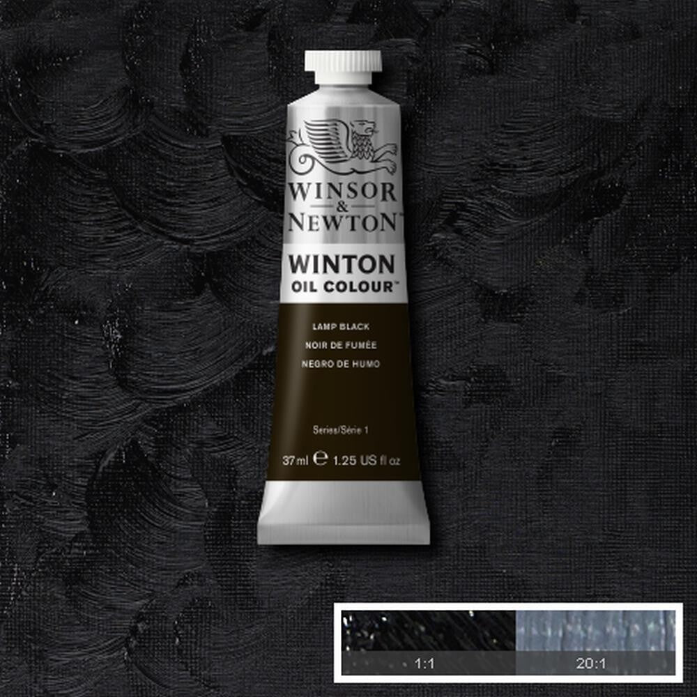 WINSOR & NEWTON WINTON OIL COLOUR 37ML LAMP BLACK