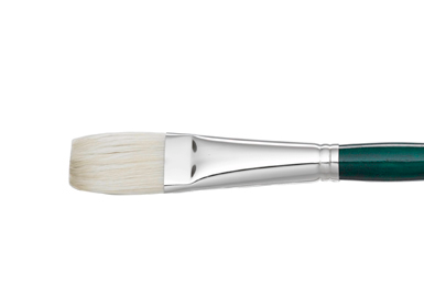 GAINSBOROUGH OIL/ACRY WHITE BRISTLE LONG HANDLE FLAT 14