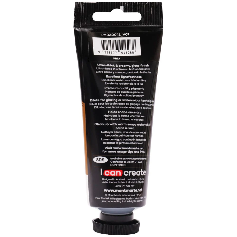 MONT MARTE DIMENSIONS ACRYLICS 75ML - Lamp Black