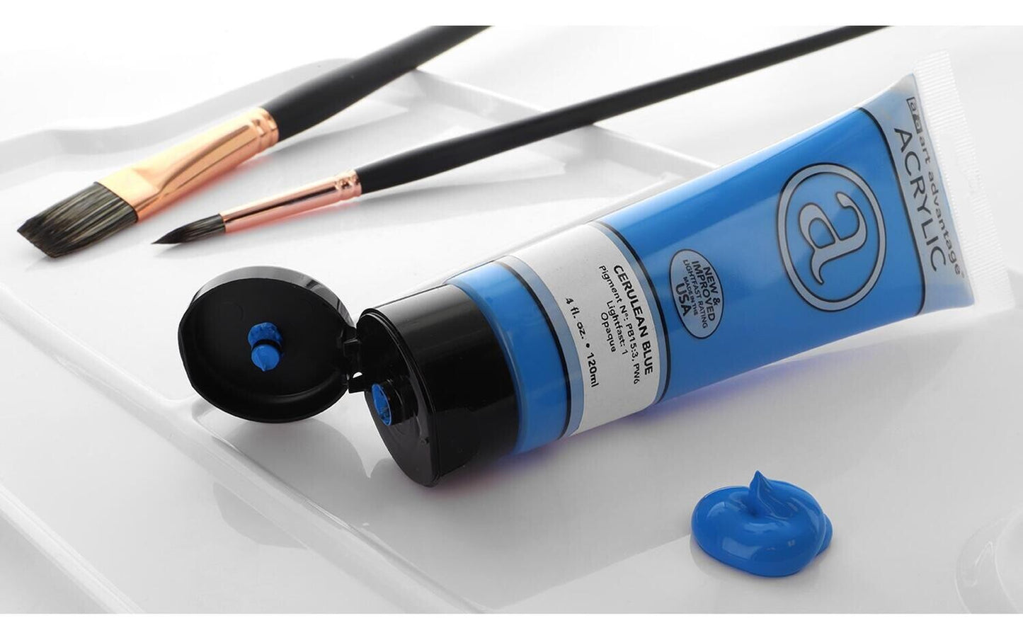 ART ADVANTAGE ACRYLIC PAINT 4oz Cerulean Blue