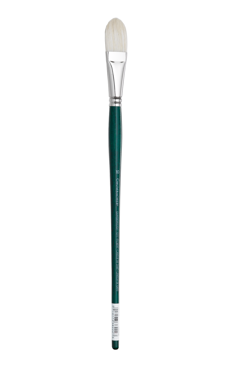 GAINSBOROUGH OIL/ACRY WHITE BRISTLE LONG HANDLE FILBERT 10