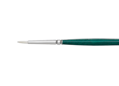 GAINSBOROUGH OIL/ACRY WHITE BRISTLE LONG HANDLE ROUND 0