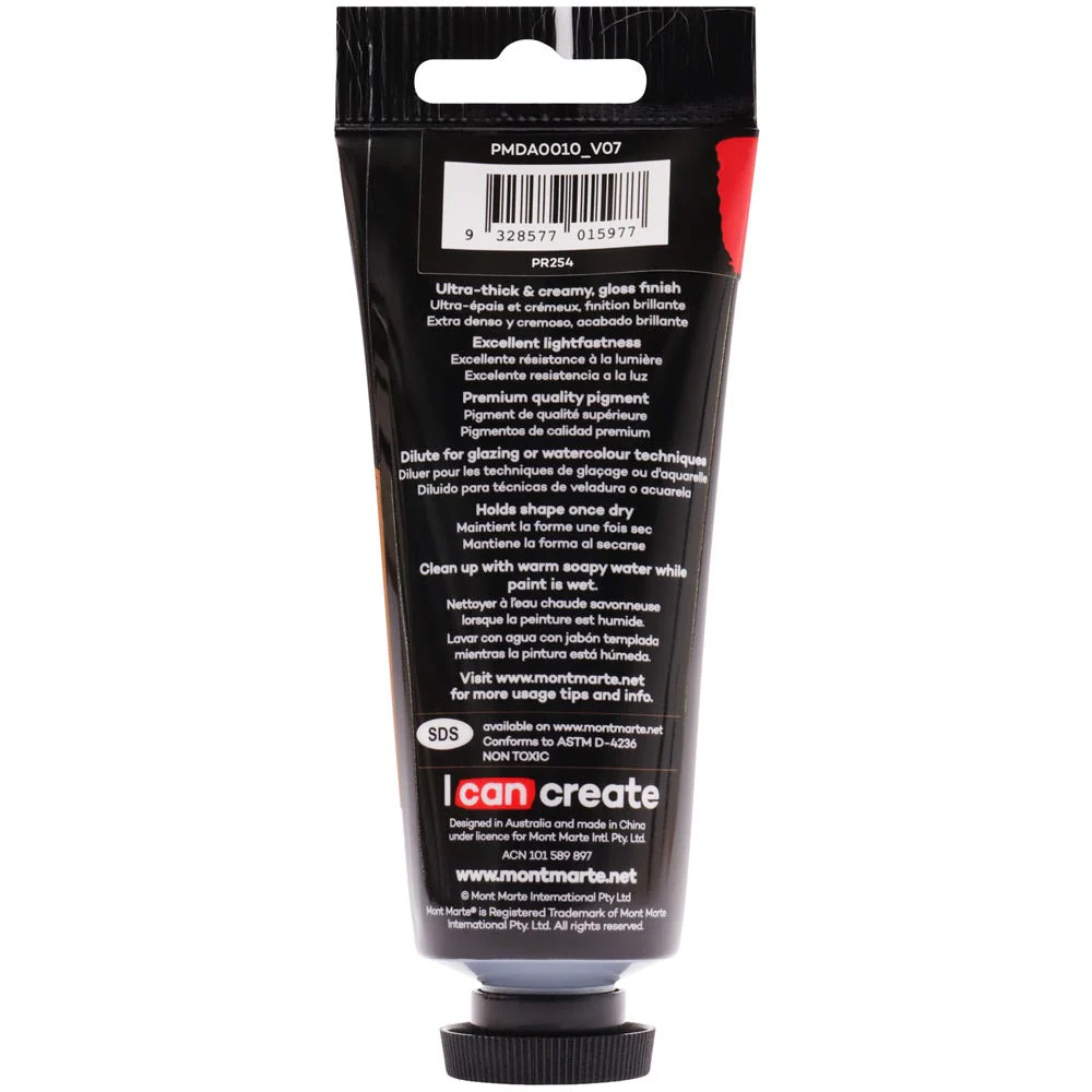 MONT MARTE DIMENSIONS ACRYLICS 75ML - Brilliant Red
