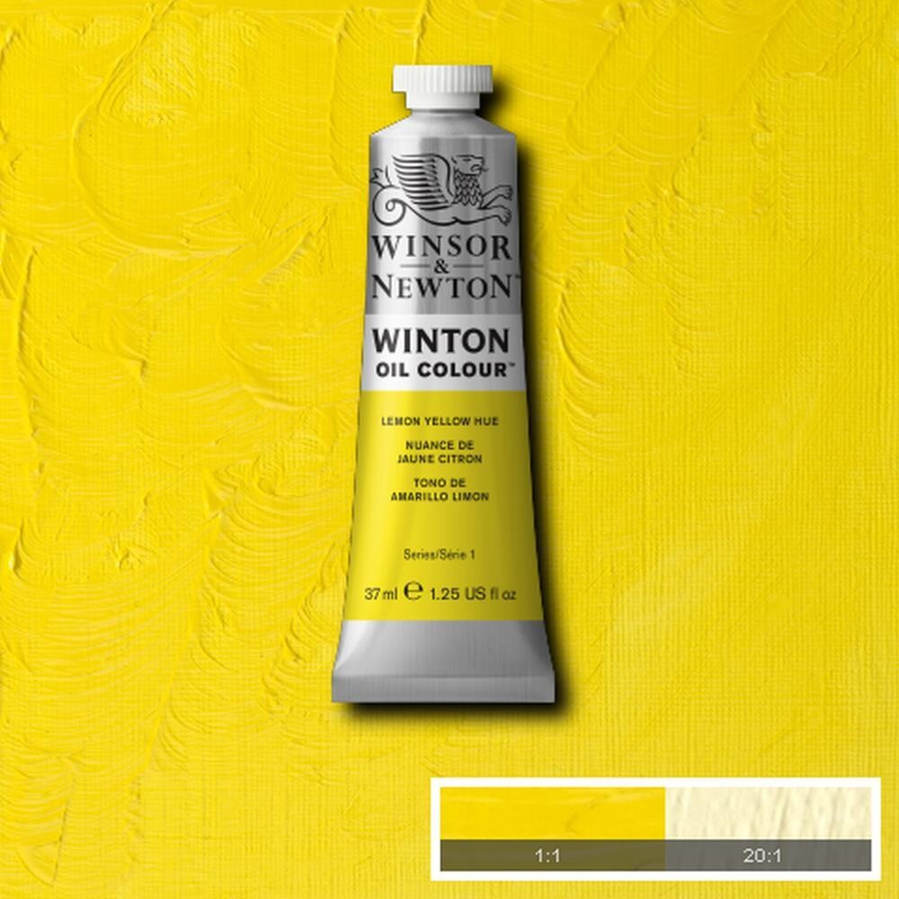WINSOR & NEWTON WINTON OIL COLOUR 37ML LEMON YELLOW HUE