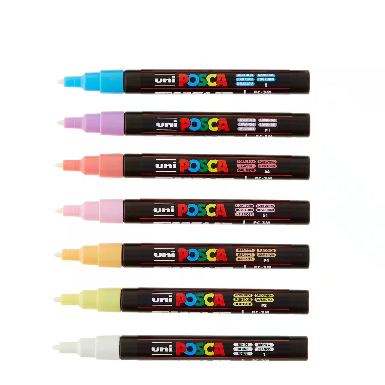 POSCA Paint Marker Sets, 8-Color PC-3M Fine Soft Colours Set
