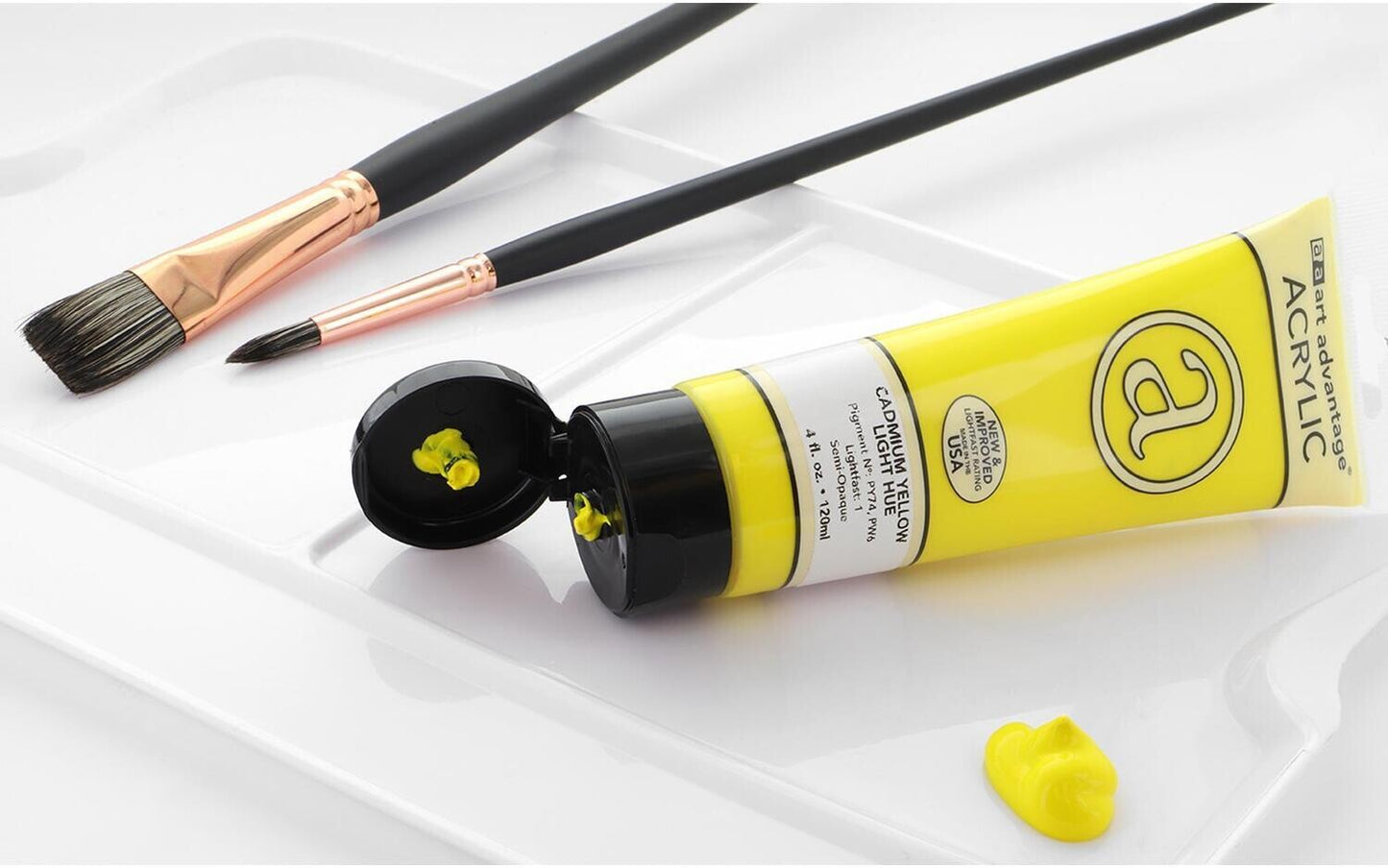 ART ADVANTAGE ACRYLIC PAINT 4oz Cadmium Yellow Light Hue