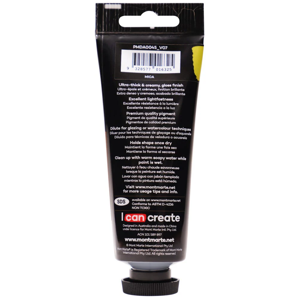 MONT MARTE DIMENSIONS ACRYLICS 75ML - Pearl Yellow Mid