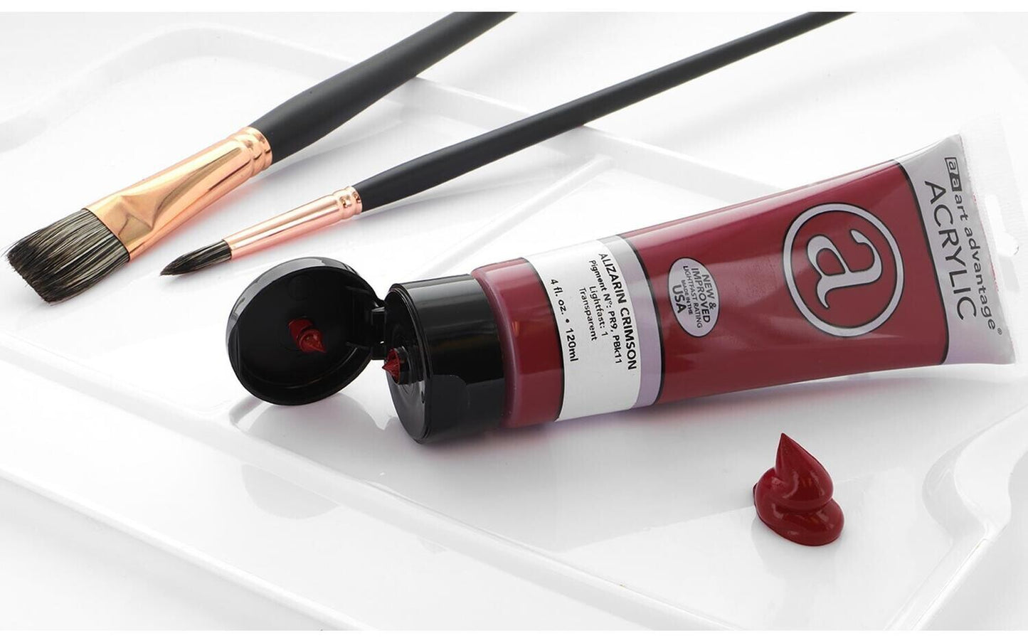 ART ADVANTAGE ACRYLIC PAINT 4oz Alizarin Crimson