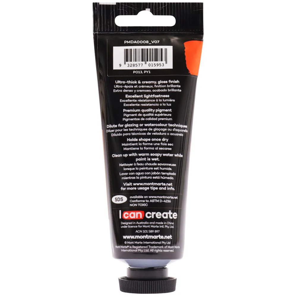 MONT MARTE DIMENSIONS ACRYLICS 75ML - Orange