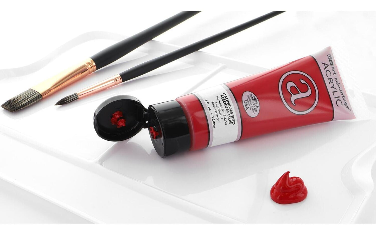 ART ADVANTAGE ACRYLIC PAINT 4oz Cadmium Red Medium