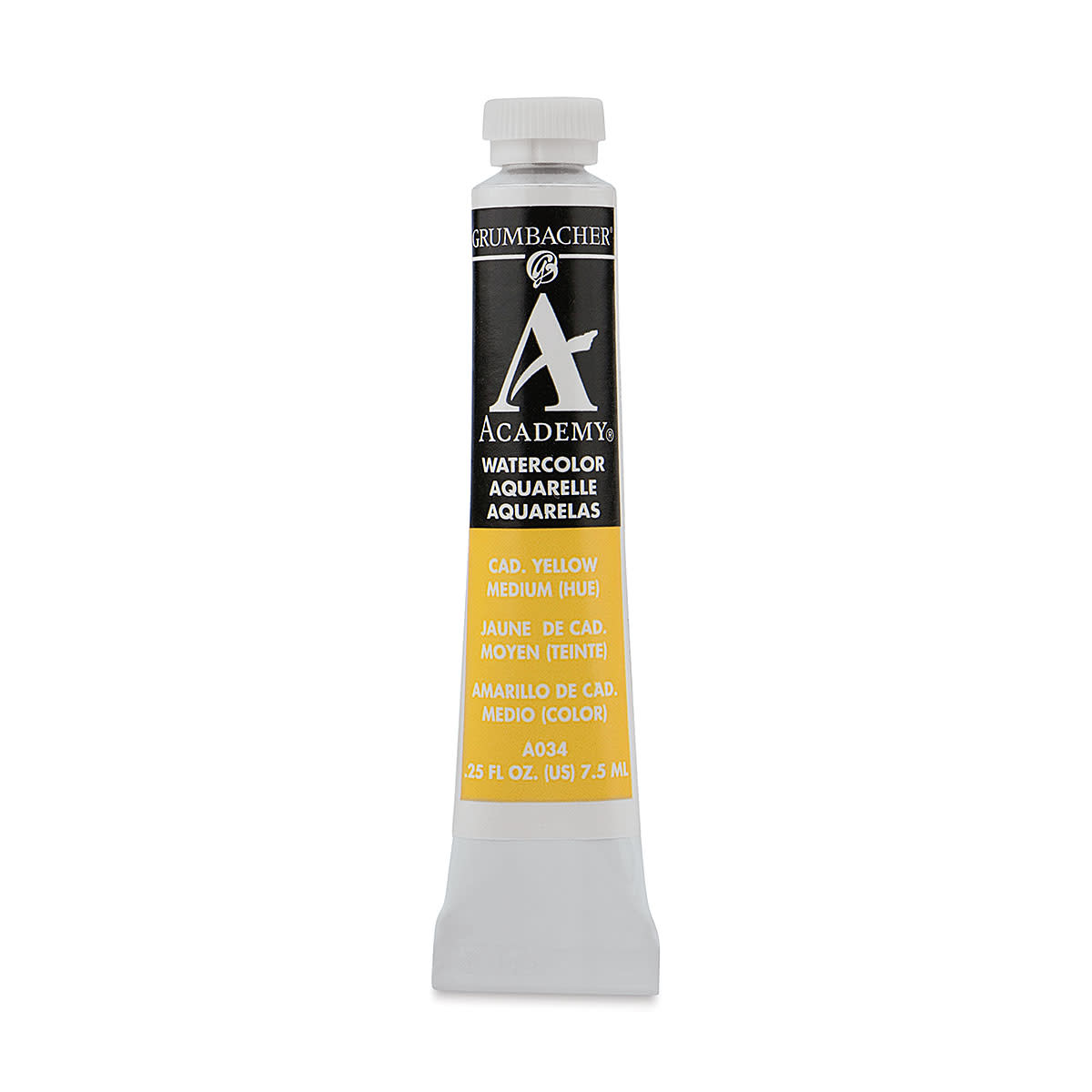 GRUMBACHER ACADEMY WATERCOLOR CADMIUM YELLOW MEDIUM 7.5ML