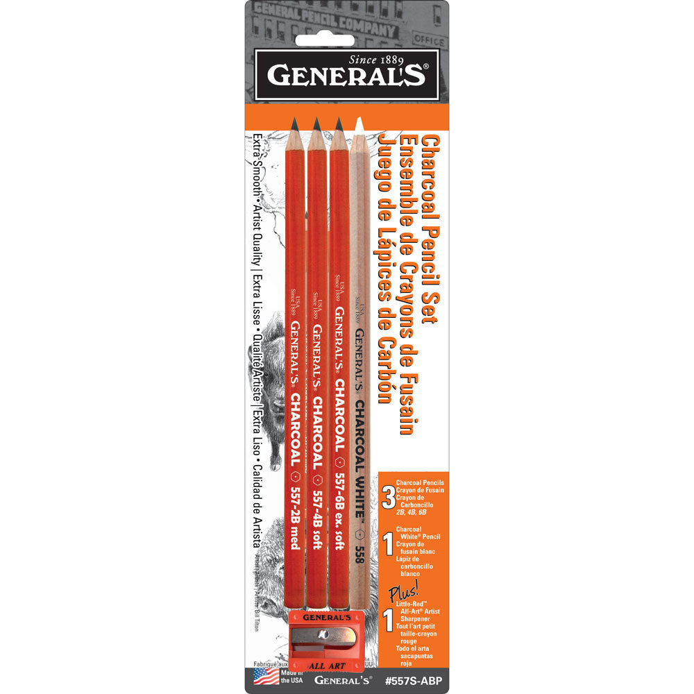 Generals Charcoal Pencil Set - #557s-abp