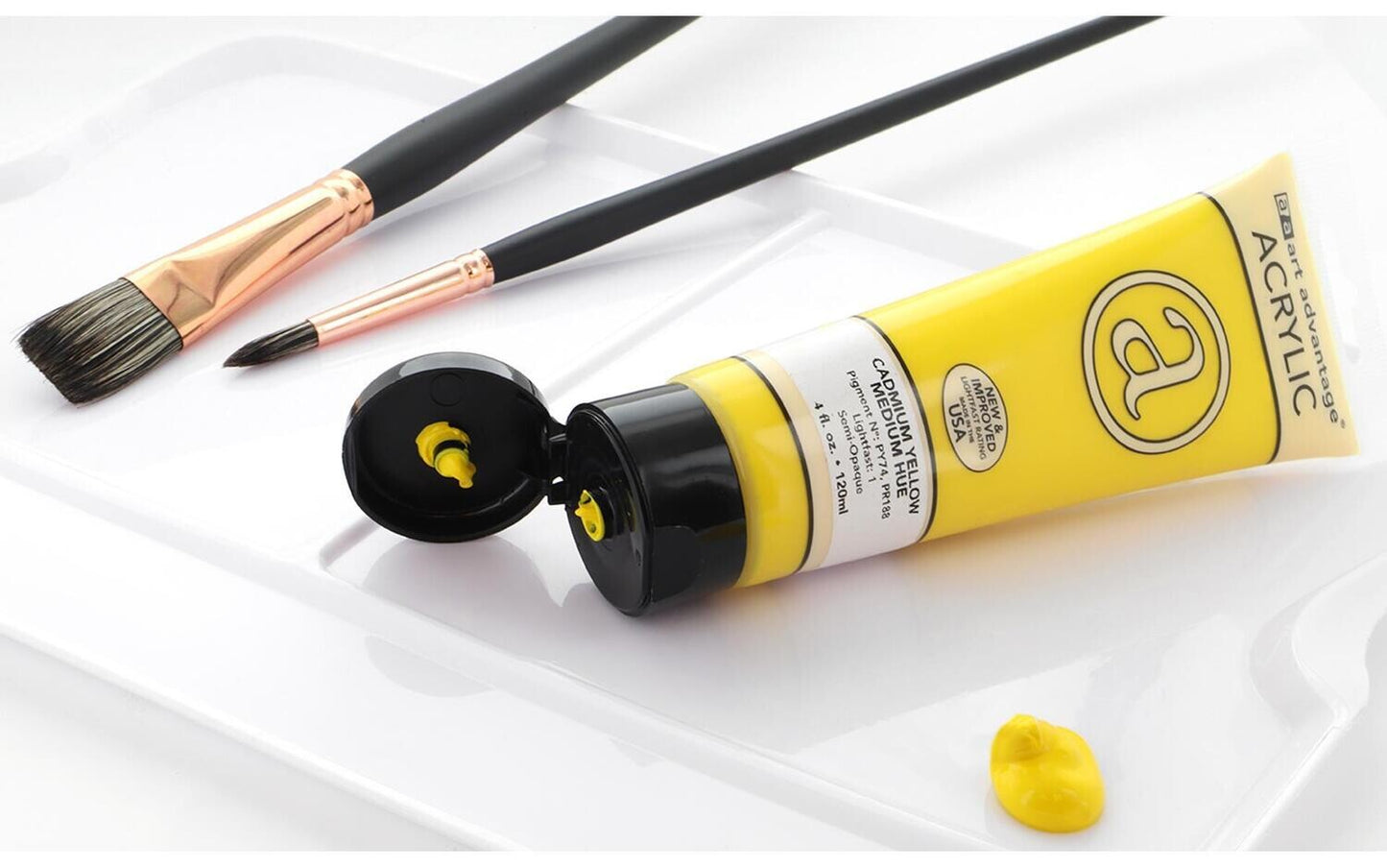 ART ADVANTAGE ACRYLIC PAINT 4oz Cadmium Yellow Medium Hue