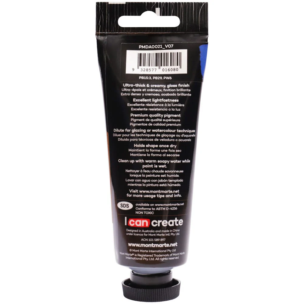 MONT MARTE DIMENSIONS ACRYLICS 75ML - Cyan Blue