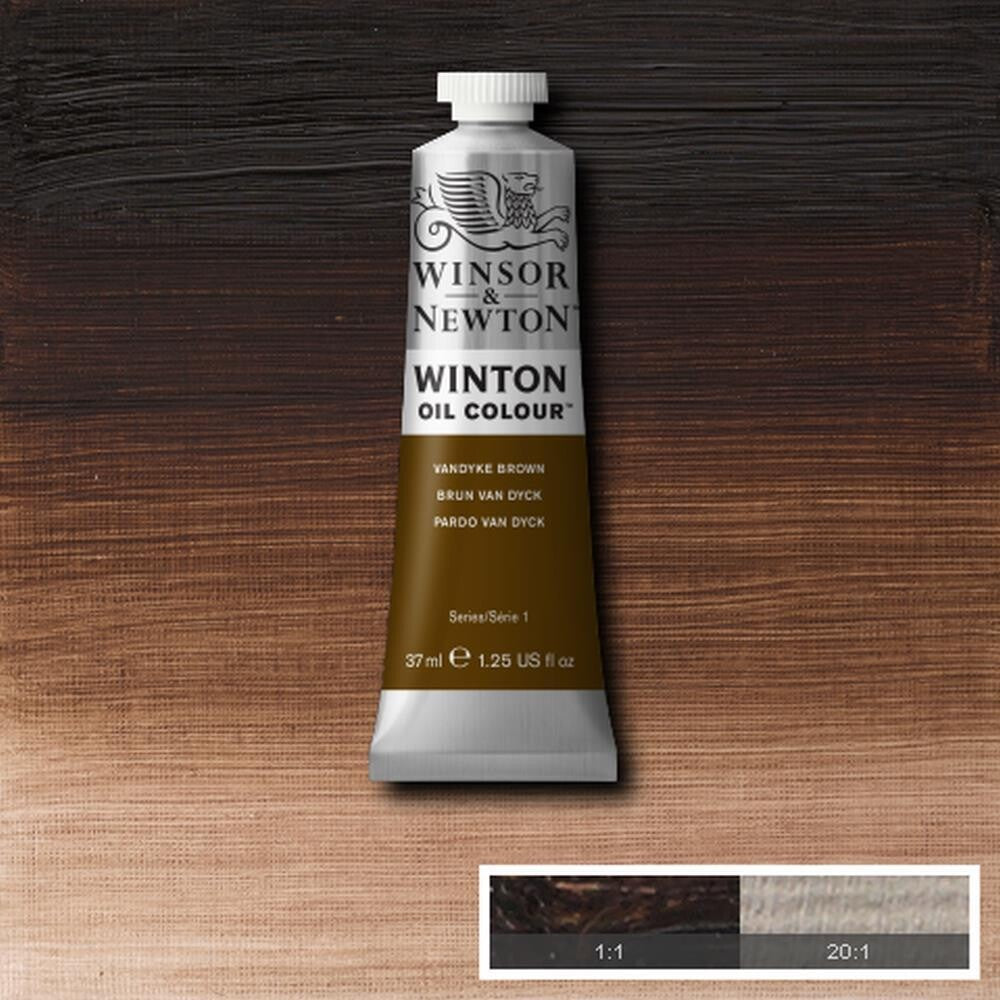 WINSOR & NEWTON WINTON OIL COLOUR 37ML VANDYKE BROWN