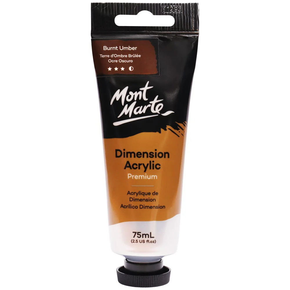 MONT MARTE DIMENSIONS ACRYLICS 75ML - - Burnt Umber