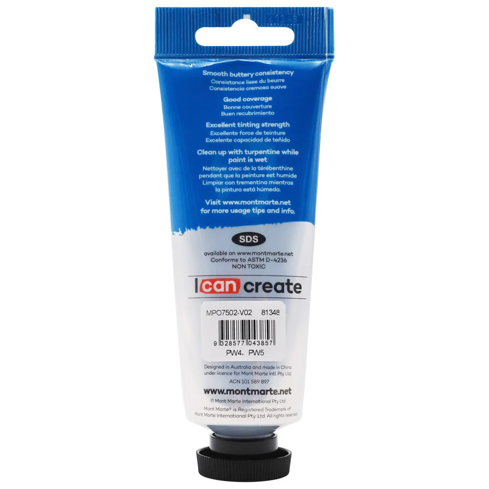 MONT MARTE Oil Paint 75ml - Zinc White