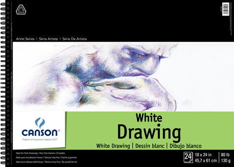 CANSON ARTIST SERIES PURE WHITE DRAWING 24 SHEETS 18X24