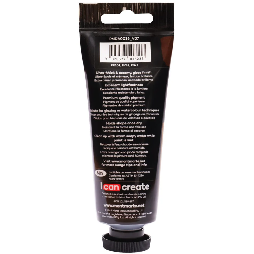 MONT MARTE DIMENSIONS ACRYLICS 75ML - - Burnt Umber