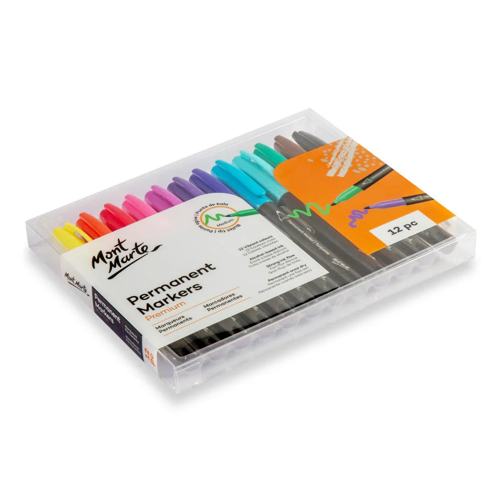 MONT MARTE Permanent Markers Premium 12pc