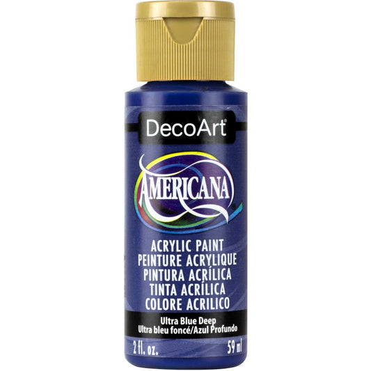 DECO ART AMERICANA ACRYLIC 2OZ ULTRA BLUE DEEP (TRANSPARENT)