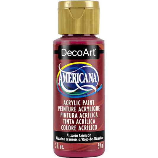 DECO ART AMERICANA ACRYLIC 2OZ ALIZARIN CRIMSON (TRANSPARENT)