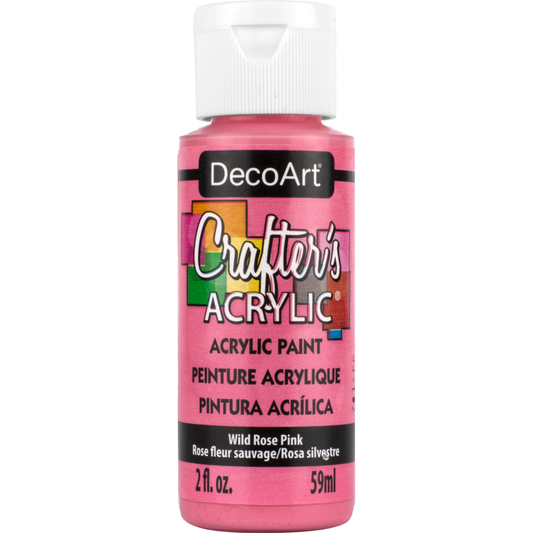 DECO ART CRAFTERS ACRYLIC WD ROSE PK2OZ