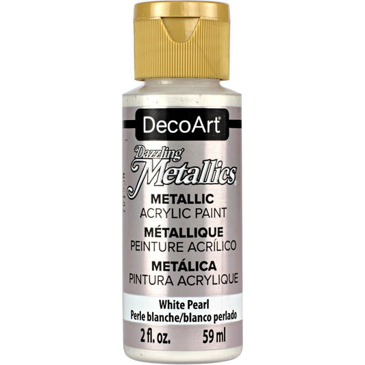 DECO ART DAZZLING METALLICS WHITE PEARL 2OZ
