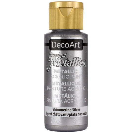 DECO ART DAZZLING METALLICS SHIMMERING SILVER 2OZ