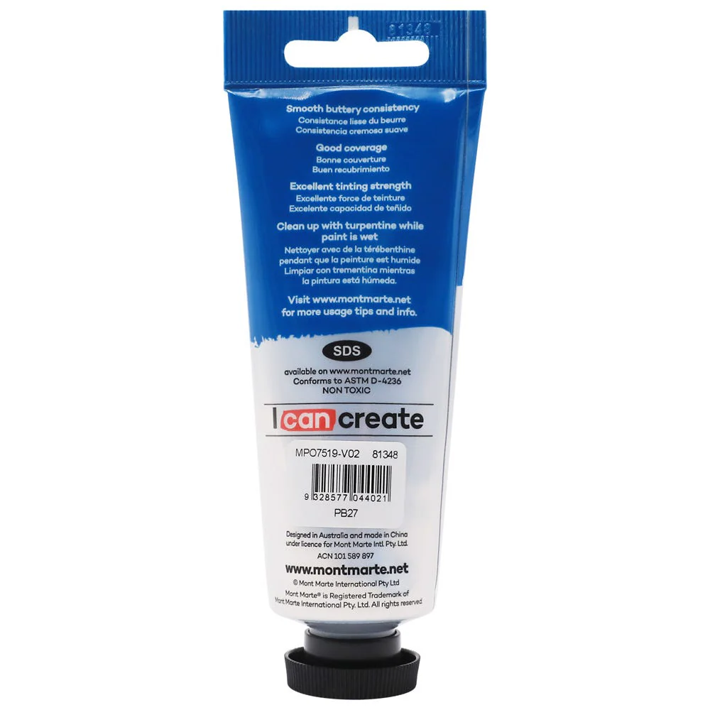MONT MARTE Oil Paint 75ml - Prussian Blue