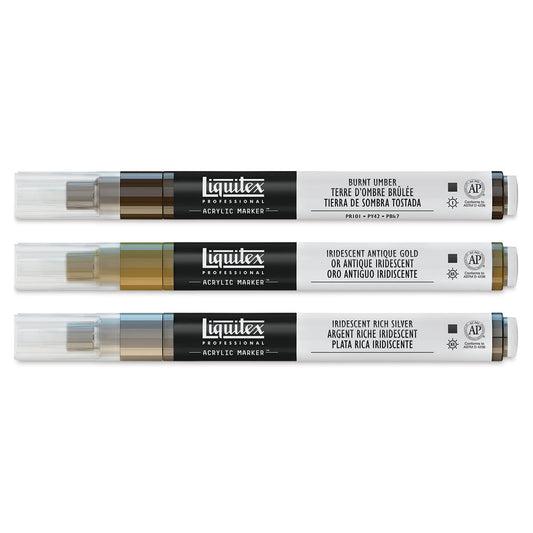 LIQUITEX PAINT MARKR IRIDES 3 ST