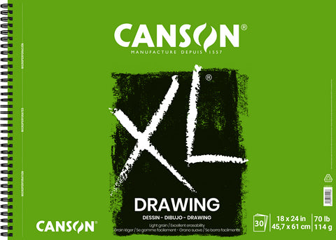 CANSON XL DRAWING PADS - 70LBS 18"X24" 30SHEETS
