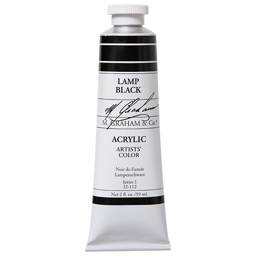 M GRAHAM LAMP BLACK 60ML TUBE ACRYLIC