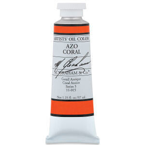 M GRAHAM AZO CORAL 37ML OIL COLOR