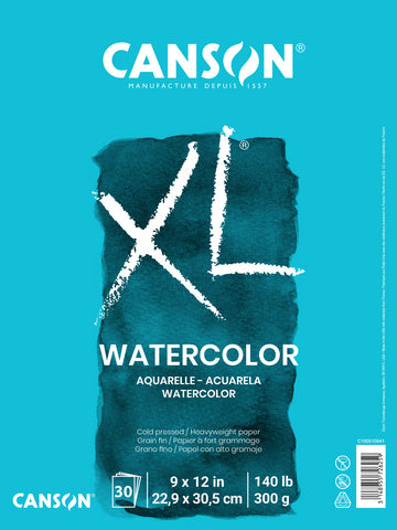 Canson XL Series: Watercolor 30 Sheet 9x12 PAD