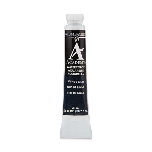 GRUMBACHER ACADEMY WATERCOLOR PAYNES GRAY 7.5ML