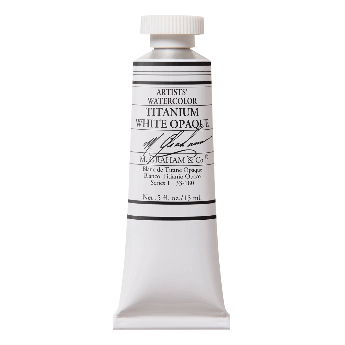 M GRAHAM Titanium White Opaque .5oz Watercolor
