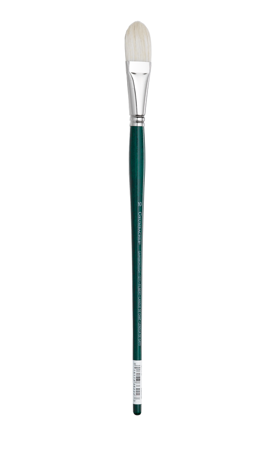 GAINSBOROUGH OIL/ACRY WHITE BRISTLE LONG HANDLE FILBERT 10