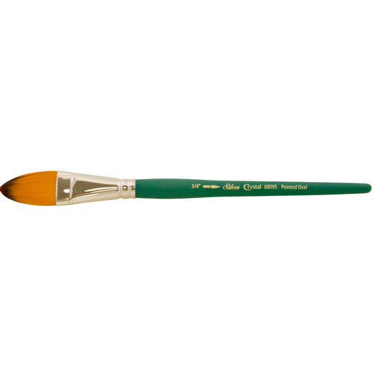 Silver Brush Crystal Series Brushes - 3/4 in., oval wash
