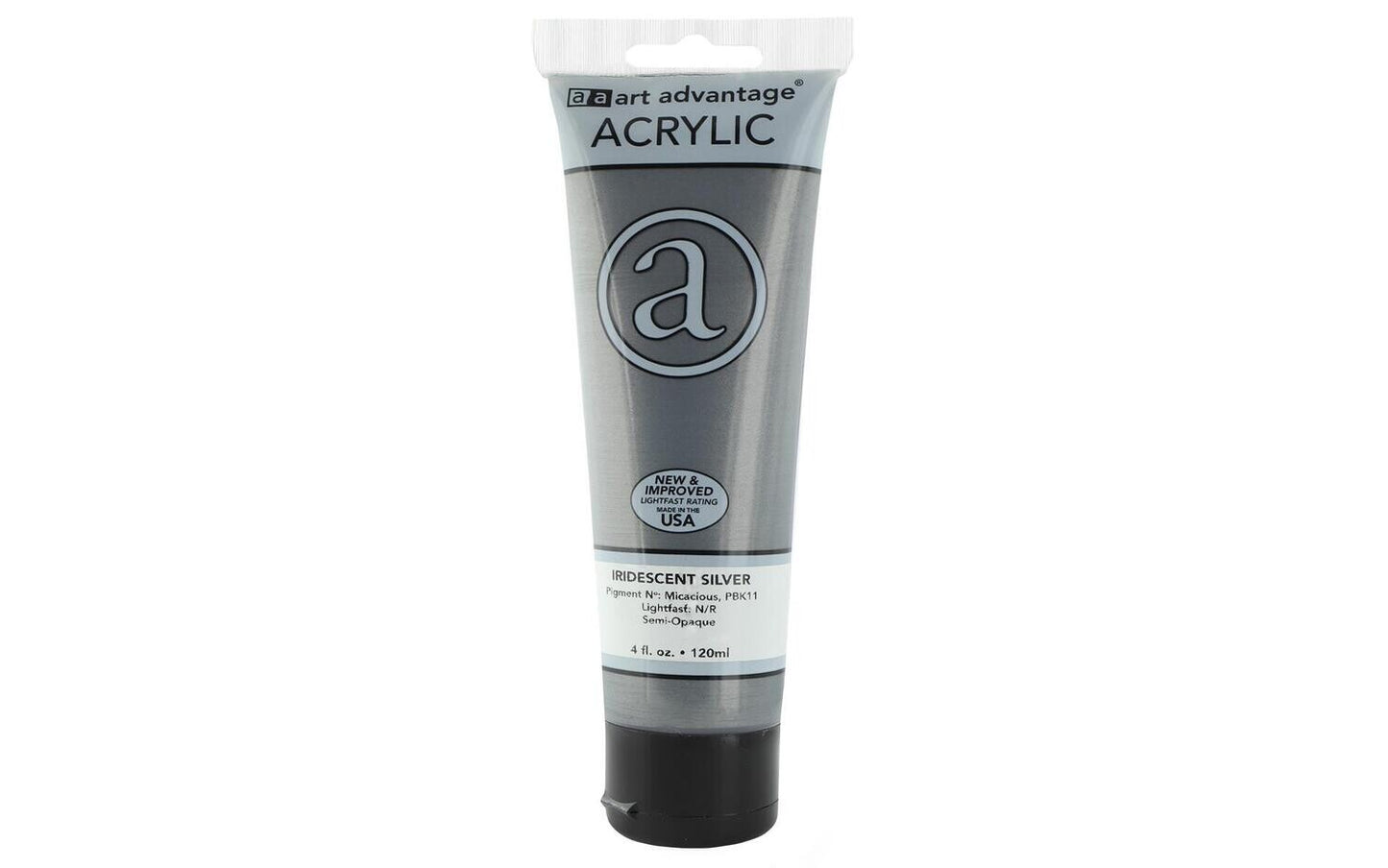 ART ADVANTAGE ACRYLIC PAINT 4oz Iridescent Silver