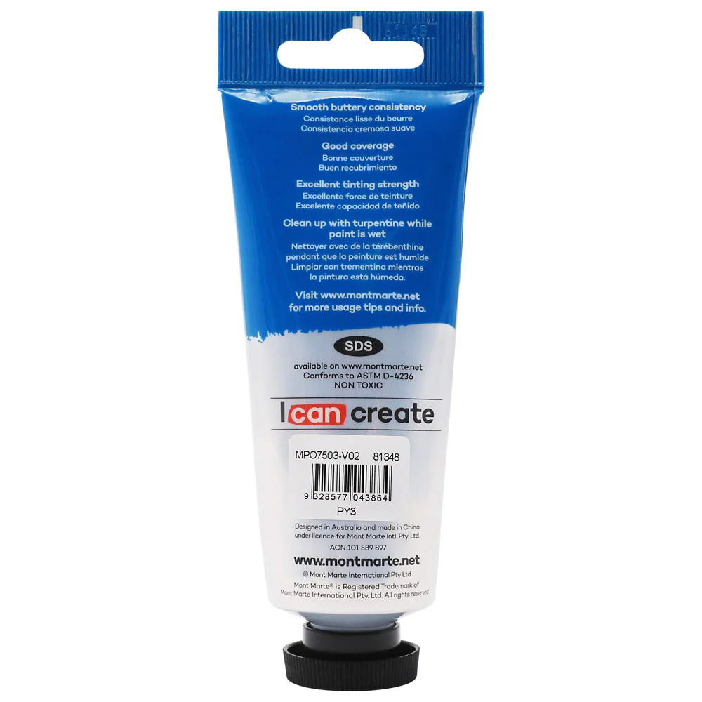 MONT MARTE Oil Paint 75ml - Lemon Yellow