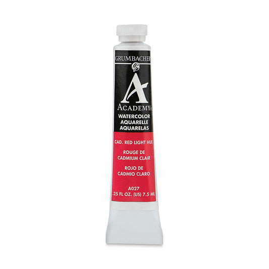 GRUMBACHER ACADEMY WATERCOLOR CADMIUM RED LIGHT 7.5ML