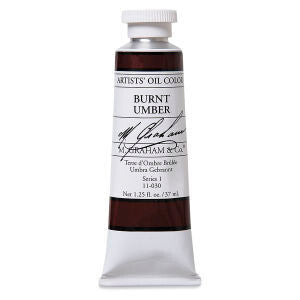 M GRAHAM BURNT UMBER 37ML OIL COLOR