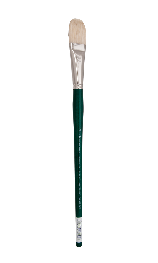 GAINSBOROUGH OIL/ACRY WHITE BRISTLE LONG HANDLE FILBERT 14