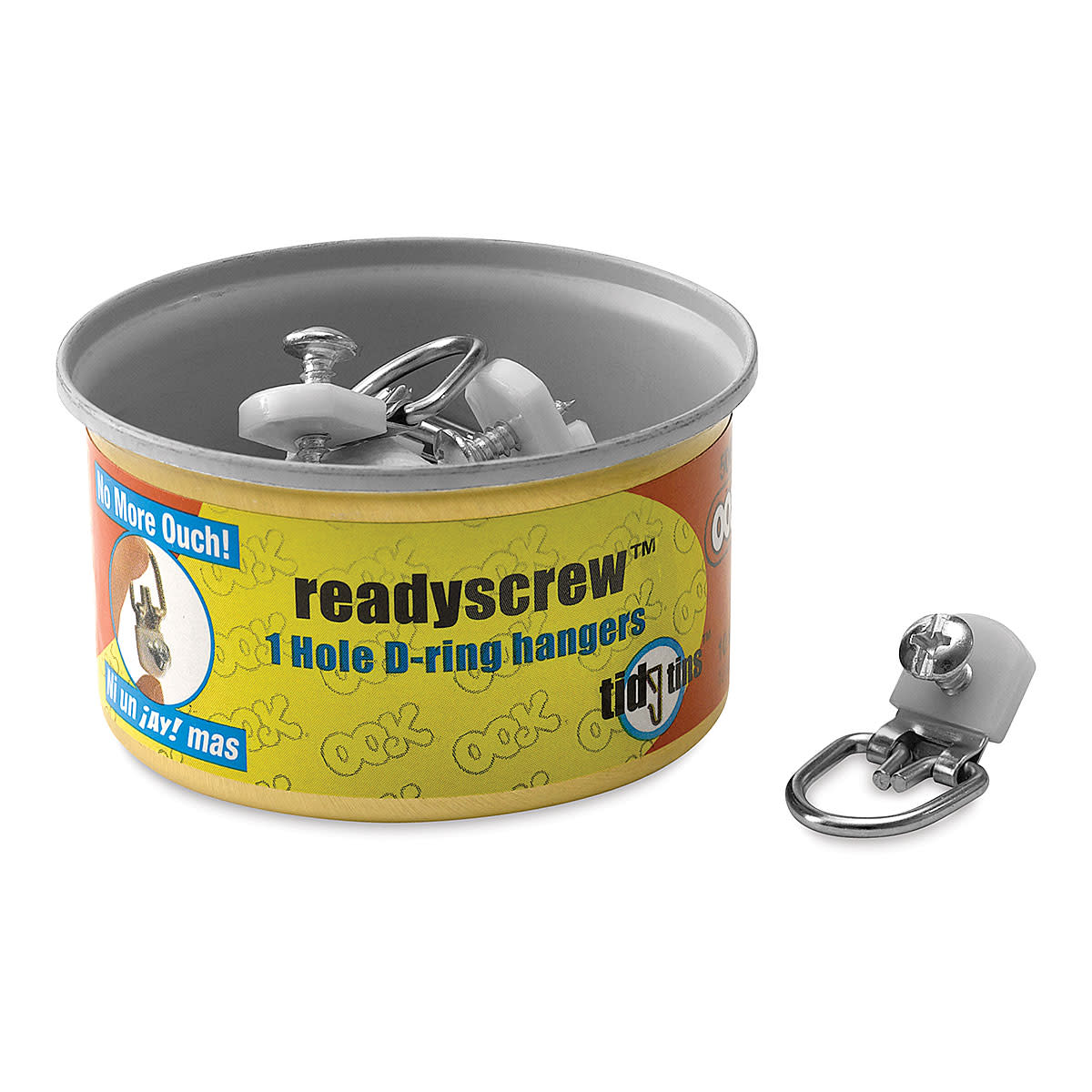 OOK TIDYTIN READYSCREW D-RING HANGER 1HOLE 10PK