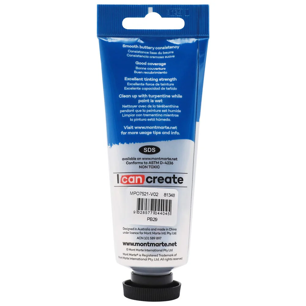 MONT MARTE Oil Paint 75ml - Ultramarine Blue